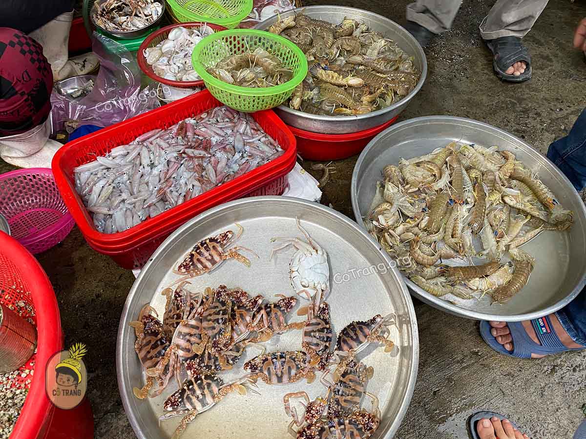 Hải sản tươi sống tại chợ Bắc Mỹ An Đà Nẵng